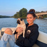Custom Pet Face Embroidered Zip up Hoodie
