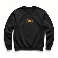 Custom Thanksgiving Embroidered Pet Face Organic Sweatshirt