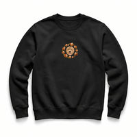 Custom Thanksgiving Embroidered Pet Face Organic Sweatshirt