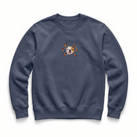 Custom Thanksgiving Embroidered Pet Face Organic Sweatshirt