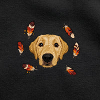 Custom Thanksgiving Embroidered Pet Face Organic Sweatshirt