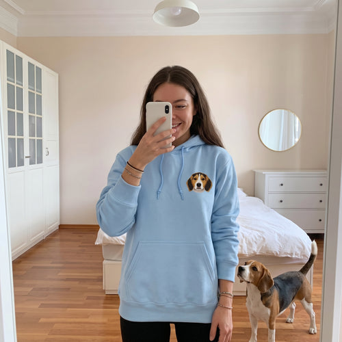 Custom Embroidered Pet Face Hoodie
