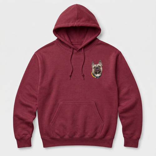 Custom Embroidered Pet Face Hoodie