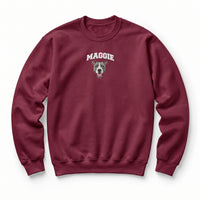 Custom Pet Face Embroidered College Sweatshirt
