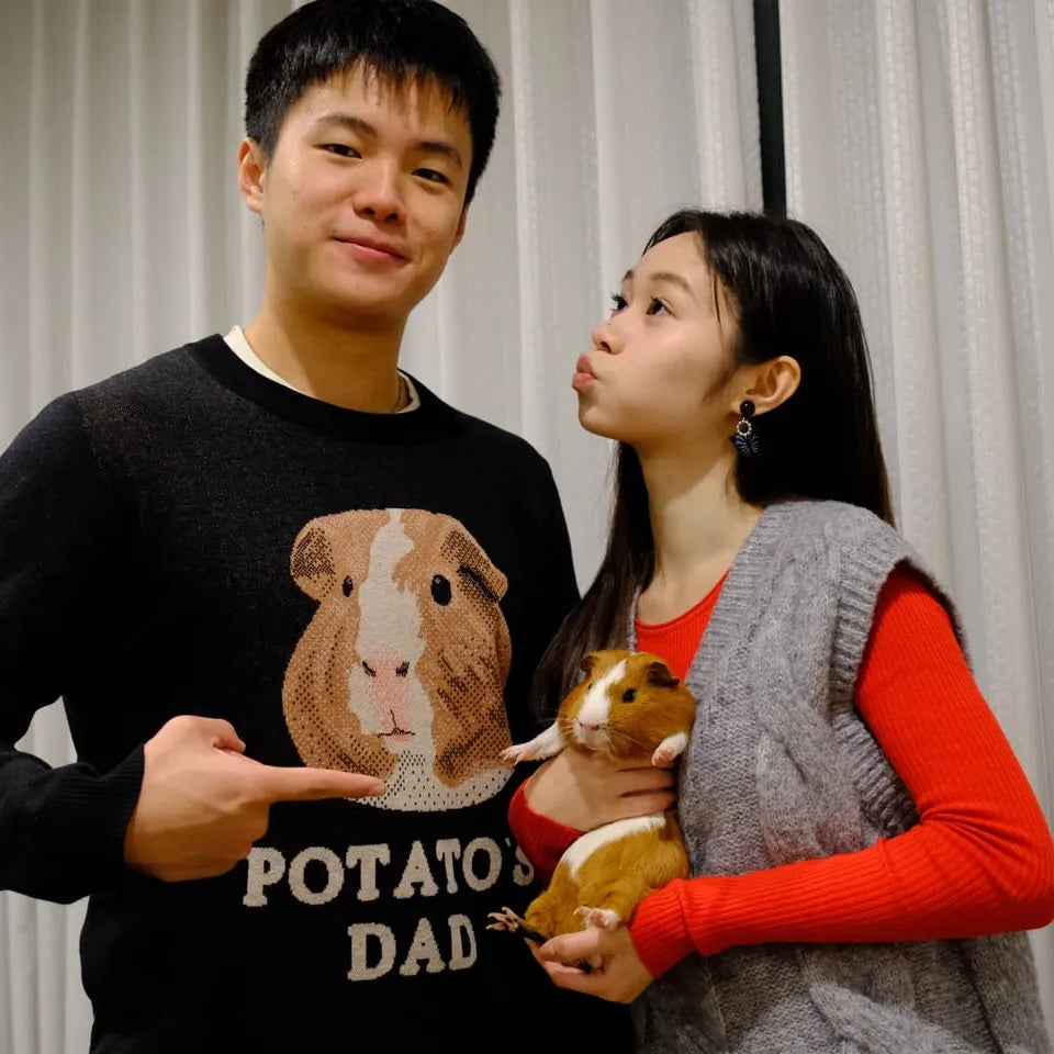 Custom Knitted Dog Mom Text and Pet Face Sweater