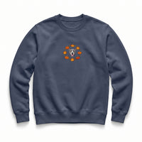 Custom Halloween Pumpkin Embroidered Pet Face Organic Sweatshirt