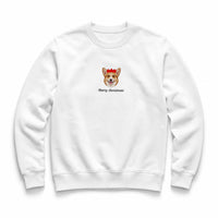 Custom Embroidered Pet Face Organic Christmas Jumper