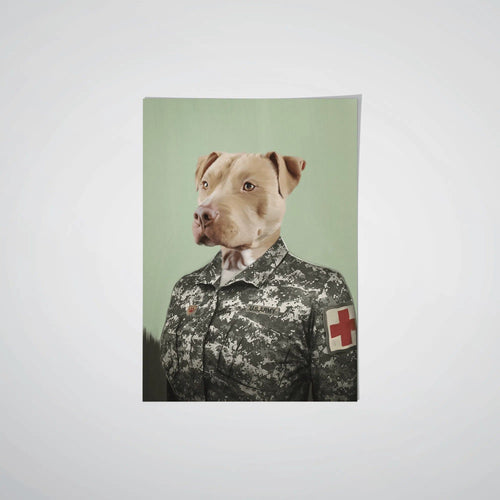 Crown and Paw - Poster The Female Army Medic - Custom Pet Poster