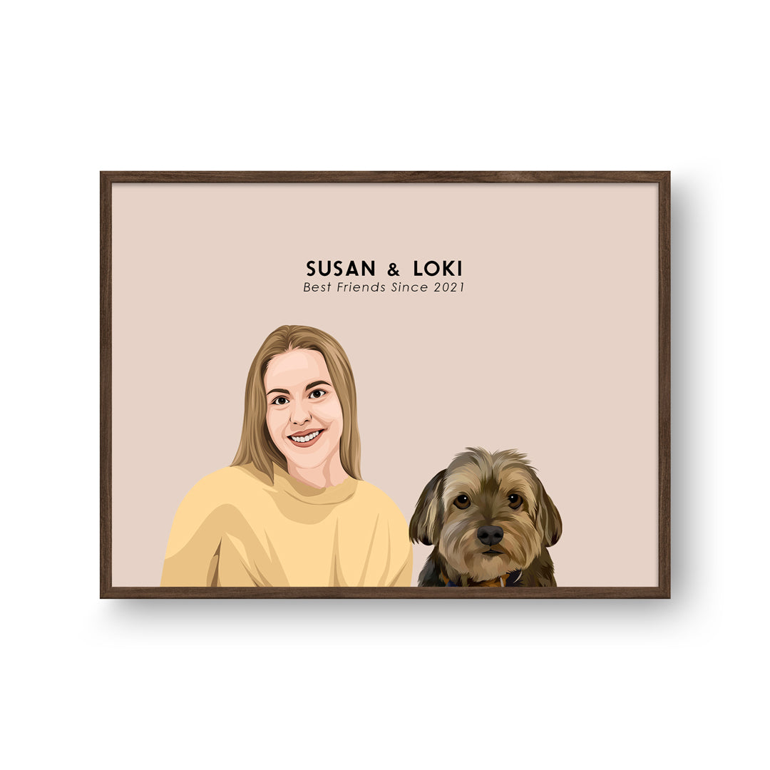 Mom and Pet Together - Modern Pet Owner Portrait