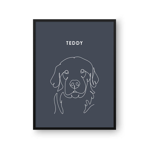 Line Art Pet Portrait - One Pet