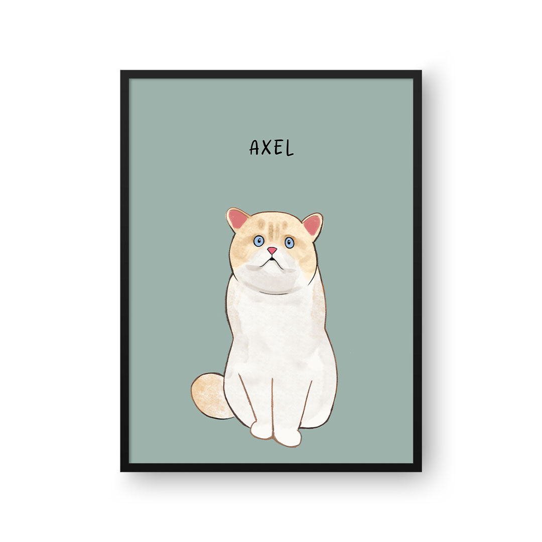 Funny Pet Cartoon Art Print - One Pet