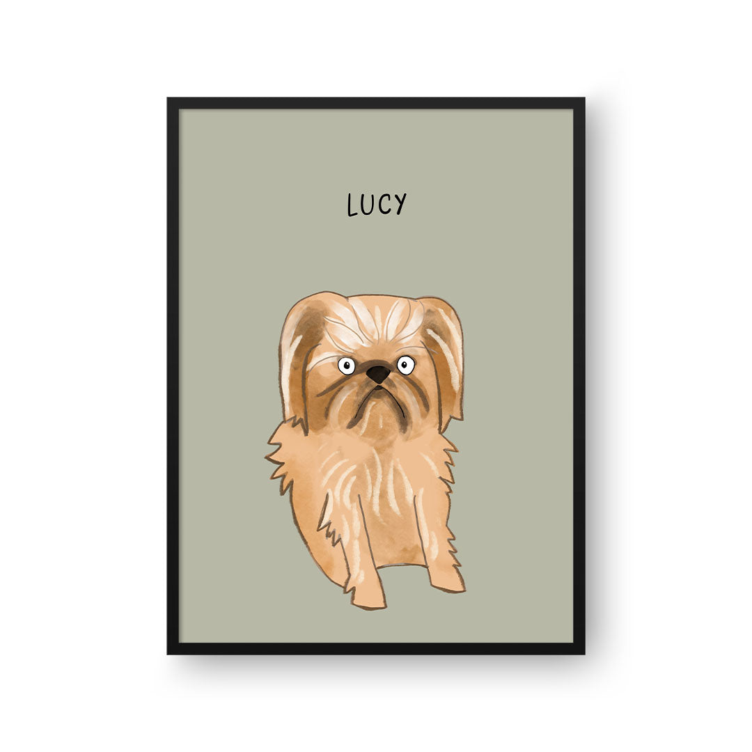 Funny Pet Cartoon Art Print - One Pet