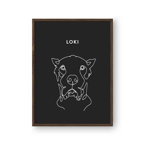 Line Art Pet Portrait - One Pet