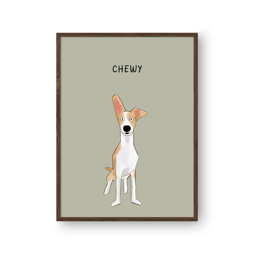 Funny Pet Cartoon Art Print - One Pet