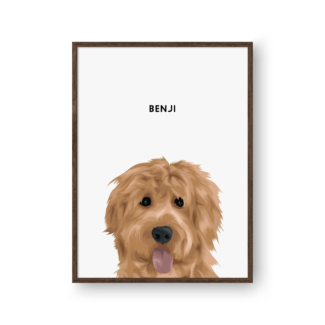 Crown & Paw Custom Framed Pet Portrait