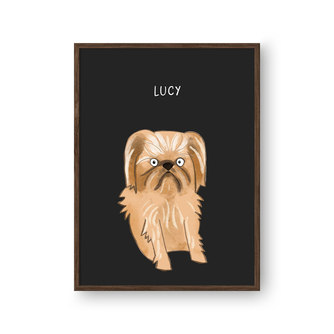 Funny Pet Cartoon Art Print - One Pet