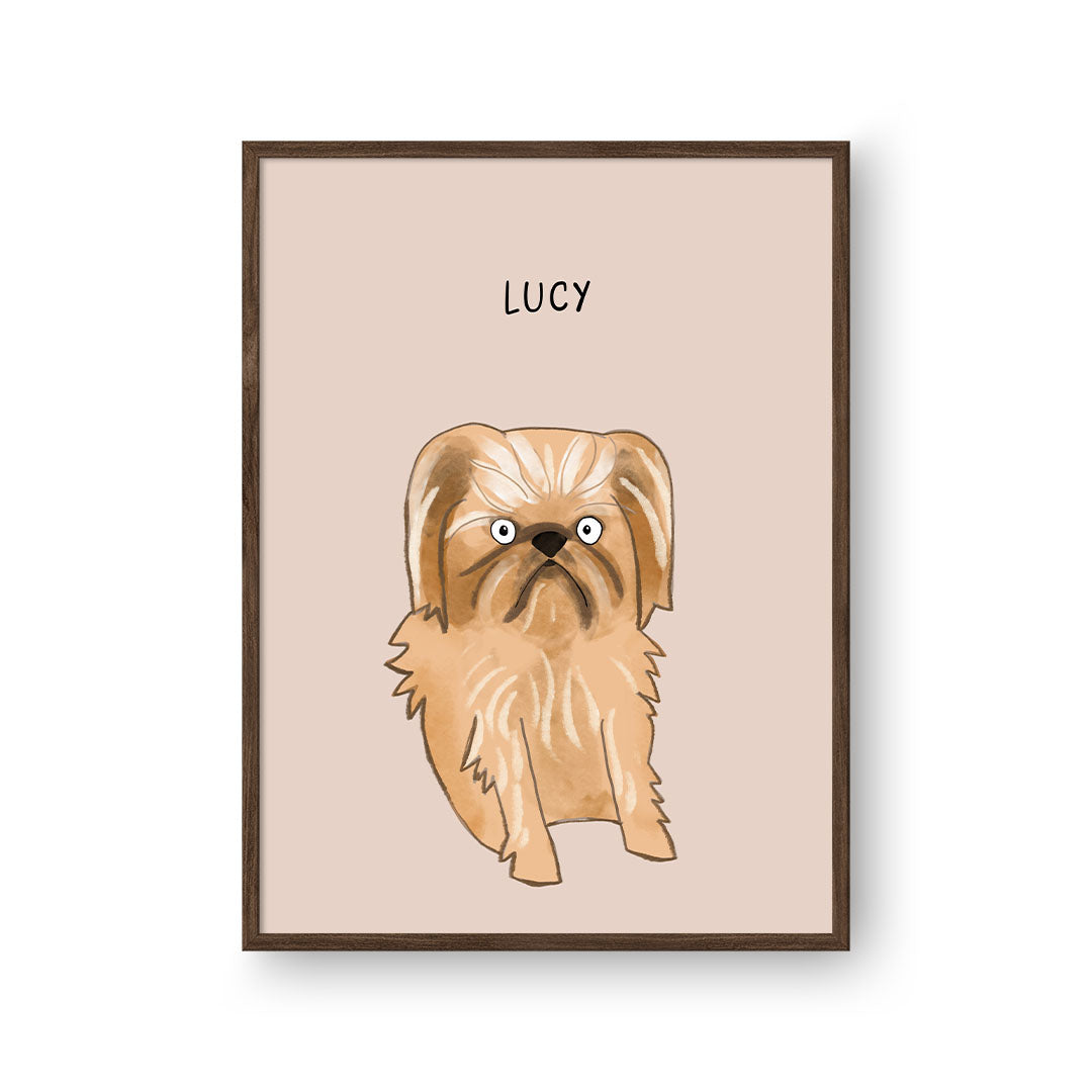 Funny Pet Cartoon Art Print - One Pet