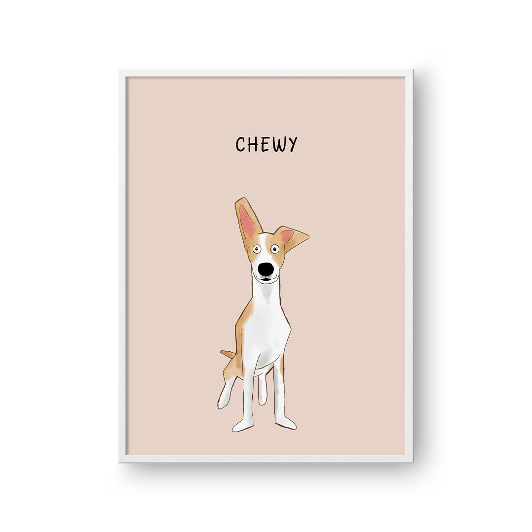 Funny Pet Cartoon Art Print - One Pet