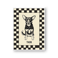 Checkered Pet Portrait