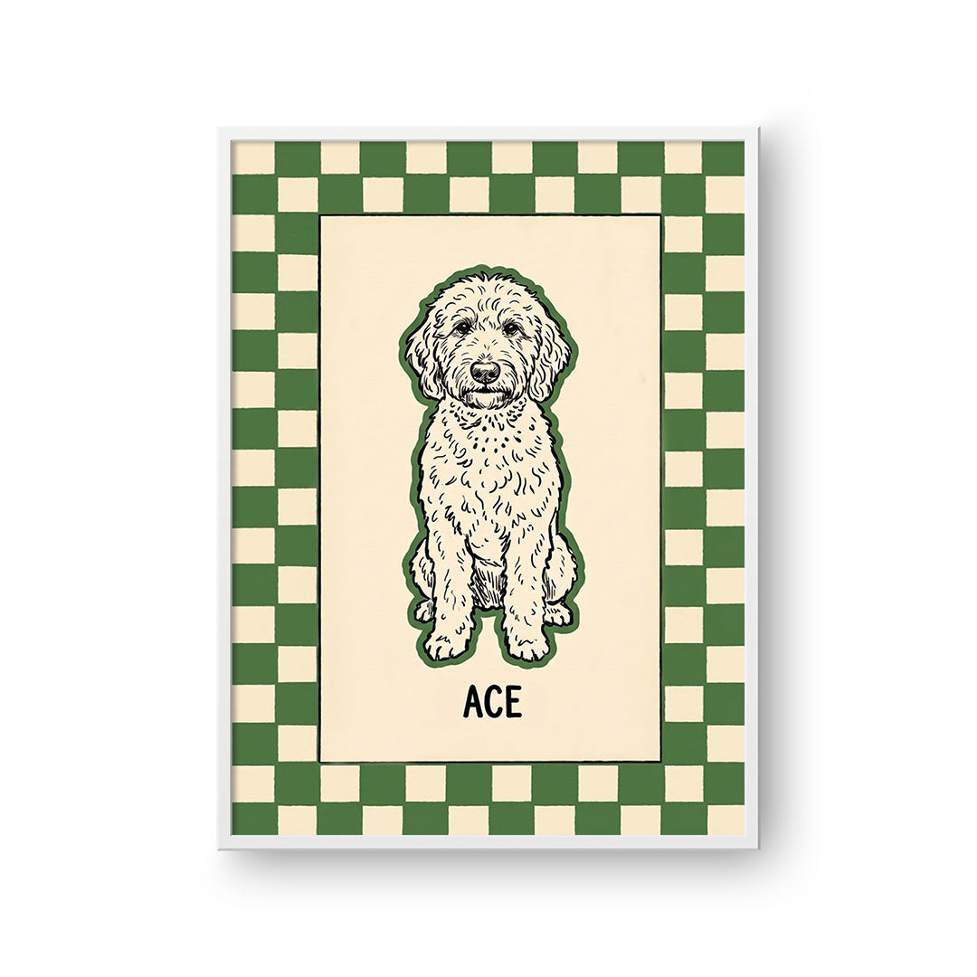 Checkered Pet Portrait