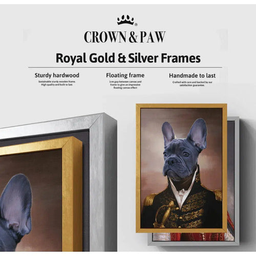 Crown and Paw - Canvas Captain Pawmerica - Custom Pet Canvas