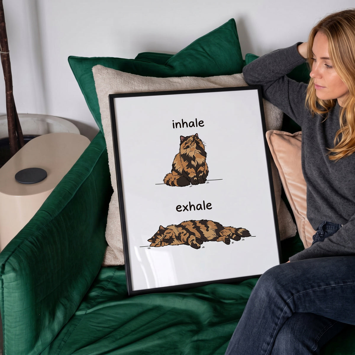 Inhale Exhale Funny Custom Pet Portrait