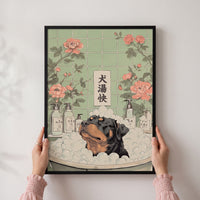 Bath Time Asian Style Pet Portrait