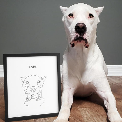 Line Art Pet Portrait - One Pet