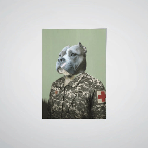Crown and Paw - Poster The Male Army Medic - Custom Pet Poster