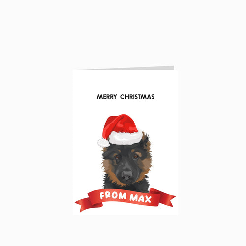 Modern Pet Portrait Christmas Cards - Custom Gifts