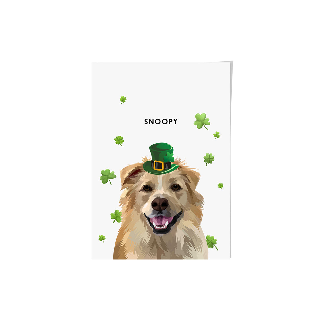 St Patrick's Day Pet Portrait - One Pet