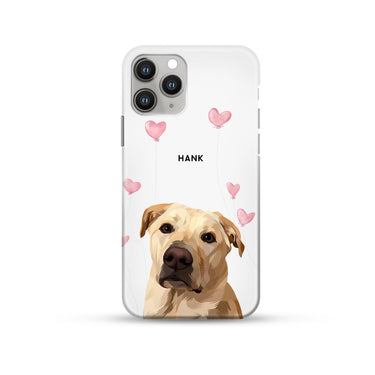 Valentines Pet Portrait Phone Case - One Pet