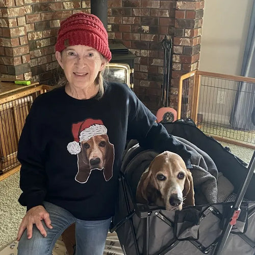 Novelty Pet Face Christmas Sweatshirt