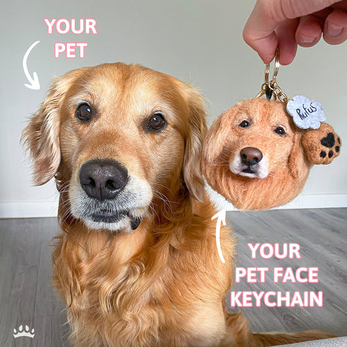 Handmade Pet Face Keychain From Photos