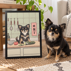 In The Kitchen Asian Style Pet Portrait