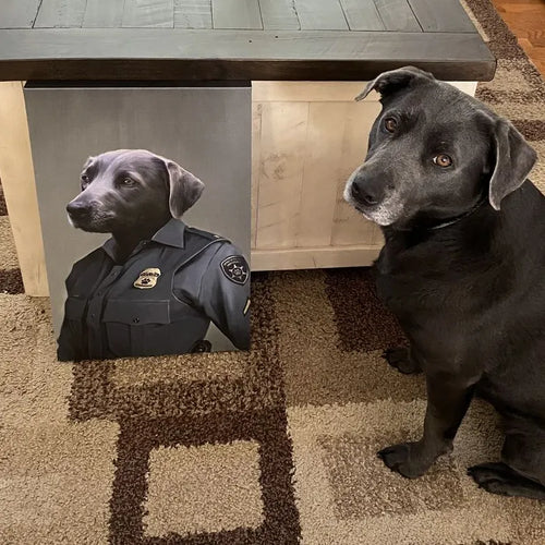 Police Officer (Female) - Custom Pet Canvas