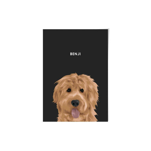 Crown and Paw - Framed Poster Modern Pet Portrait - One Pet