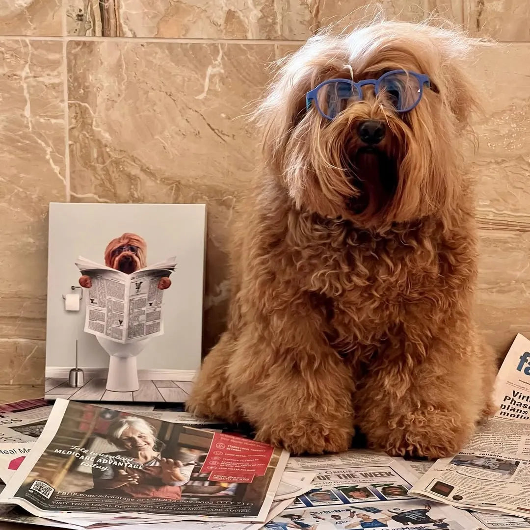 Restroom Pet Portrait - Custom Pet Art