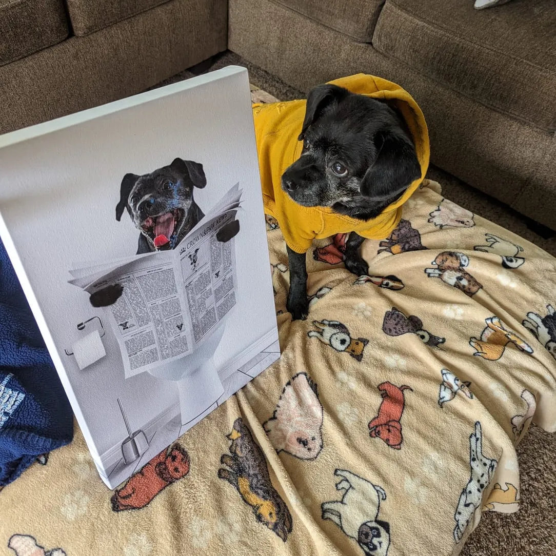 Restroom Pet Portrait - Custom Pet Art