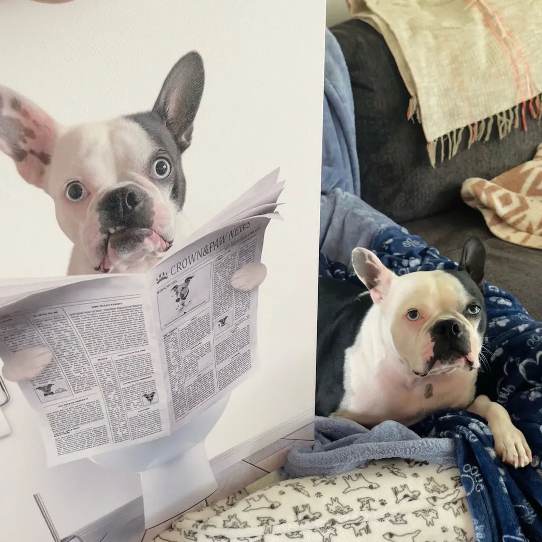 Restroom Pet Portrait - Custom Pet Art