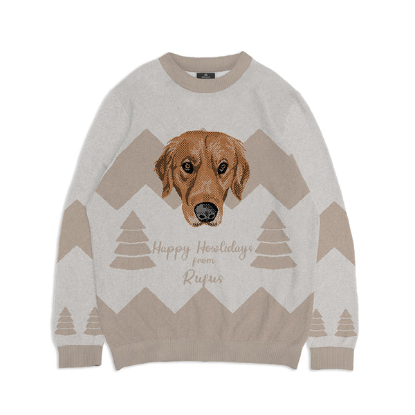 Retro Custom Christmas Sweater - Custom Christmas Knitwear