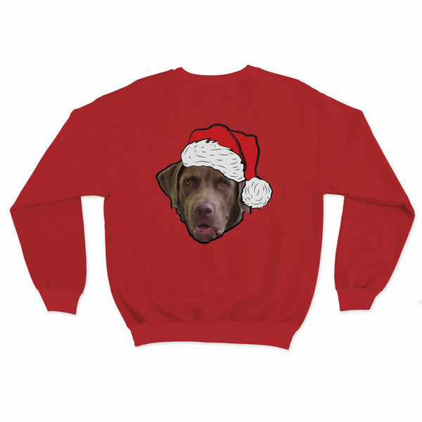 Novelty Pet Face Christmas Sweatshirt