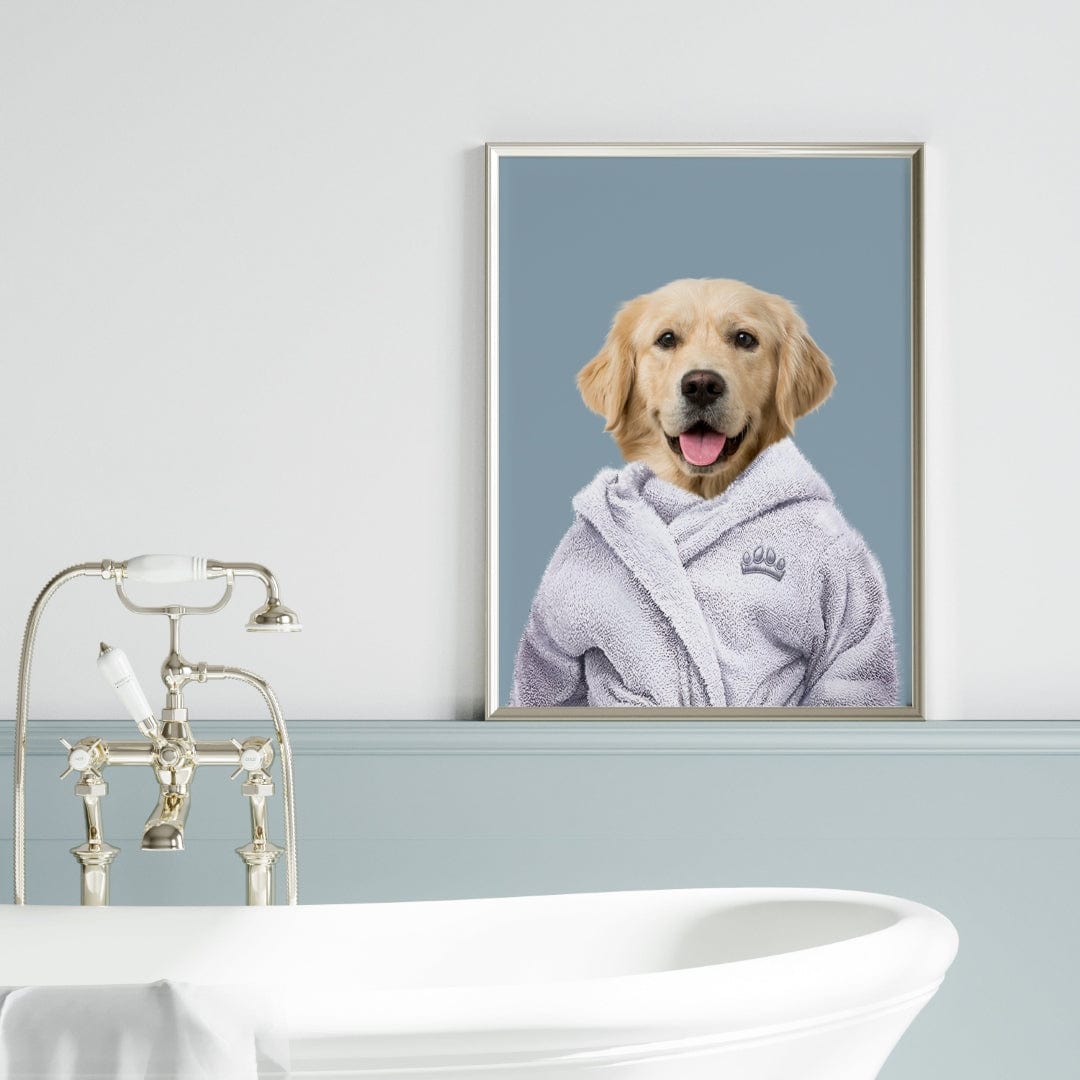 Crown and Paw - Canvas Spa Day Pet Portrait - Custom Pet Art