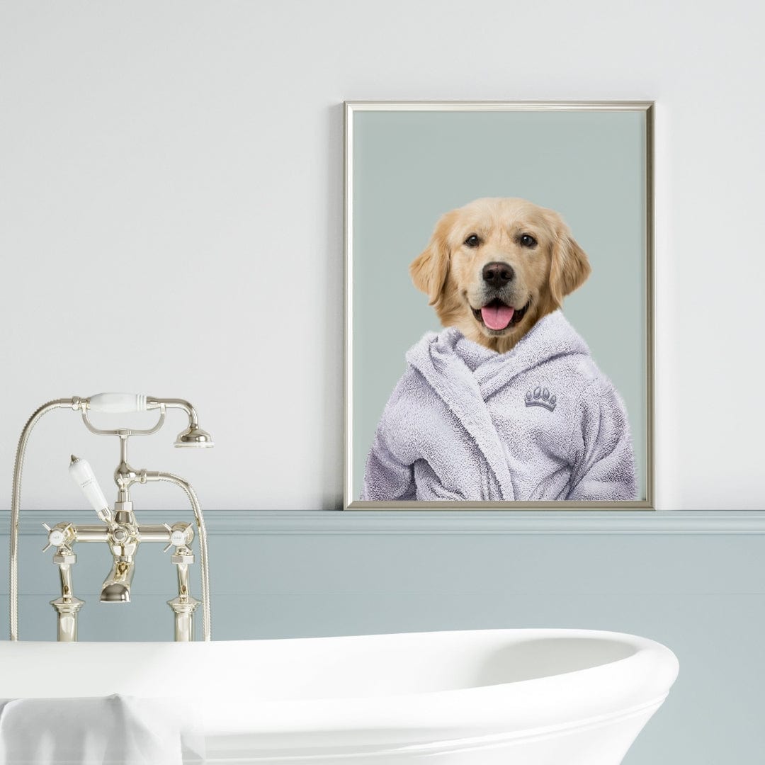 Crown and Paw - Canvas Spa Day Pet Portrait - Custom Pet Art