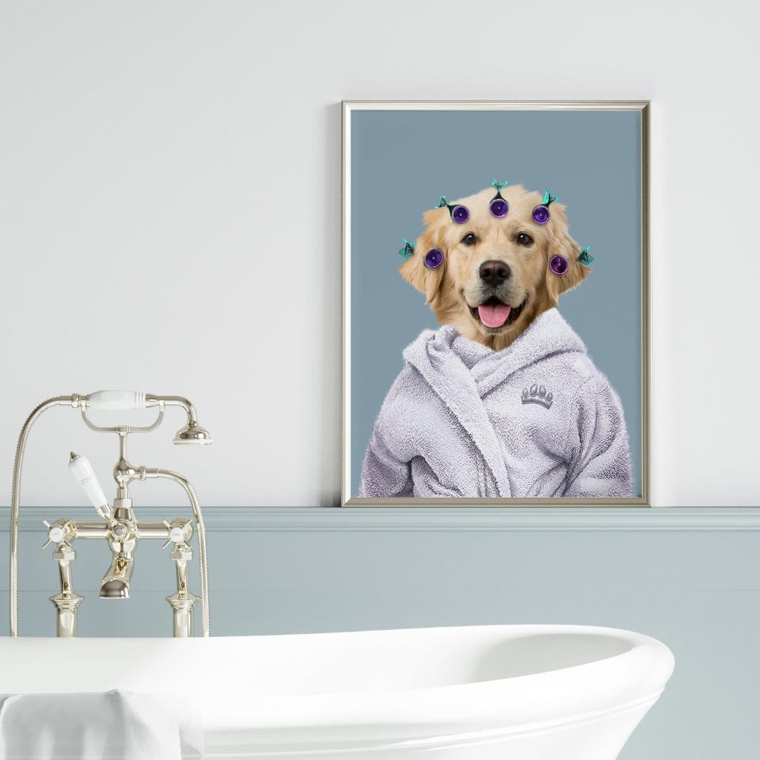 Crown and Paw - Canvas Spa Day Pet Portrait - Custom Pet Art