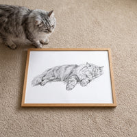 Sleeping Sketch Pet Portrait