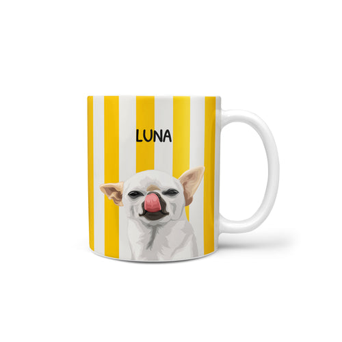 Custom Striped Candy Pet Portrait Mug