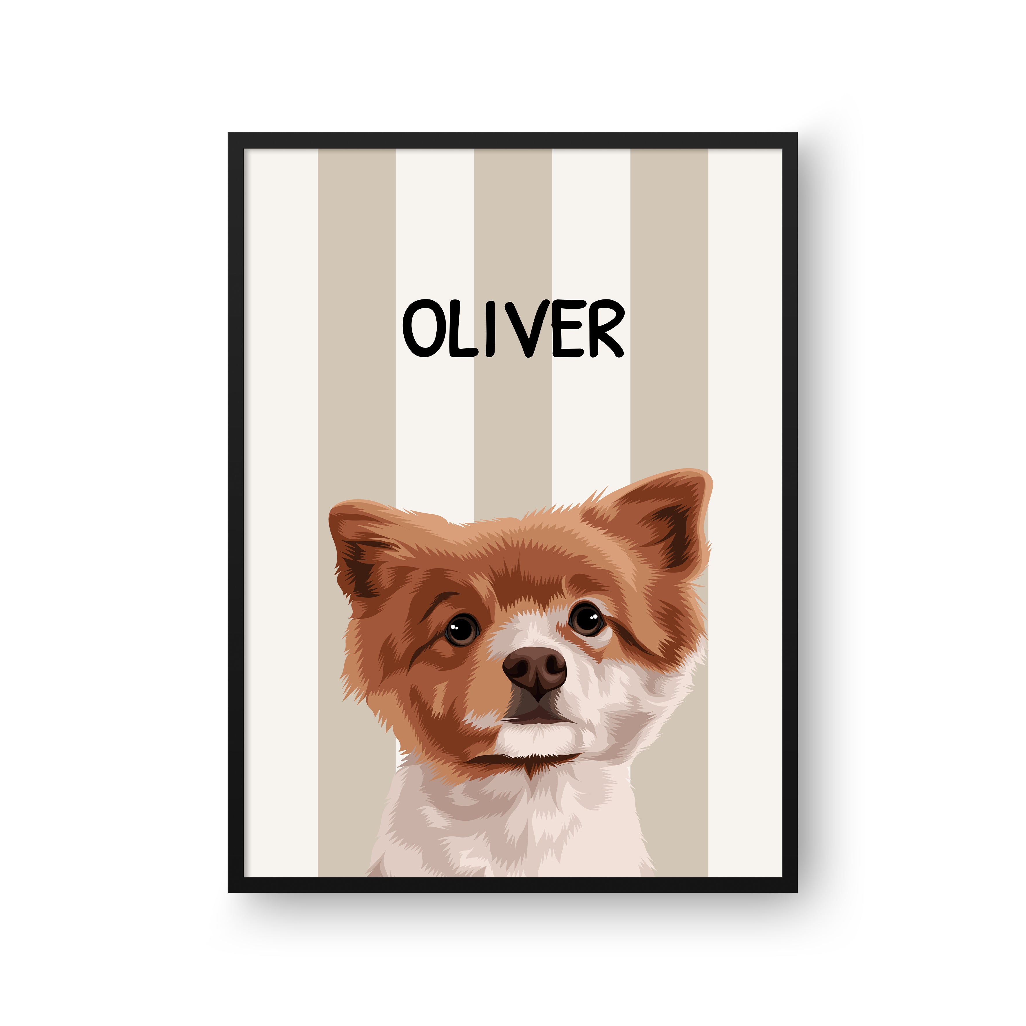 Striped Candy Pet Portrait
