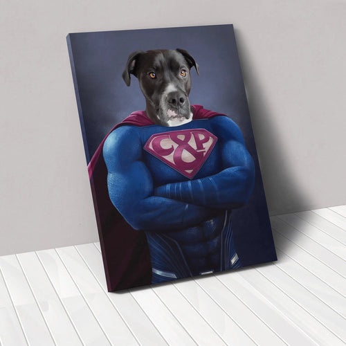 Crown and Paw - Canvas Supawman - Custom Pet Canvas