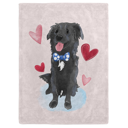 Sweet Pet Portrait Blanket - One Pet